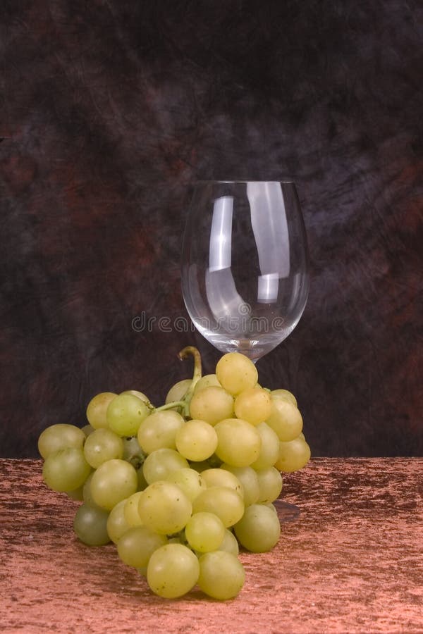 Grapes and wine glass