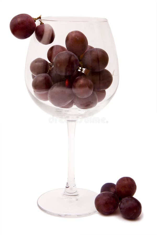 Red Grapes and Glass with Wine Stock Image Image of fruit, cluster
