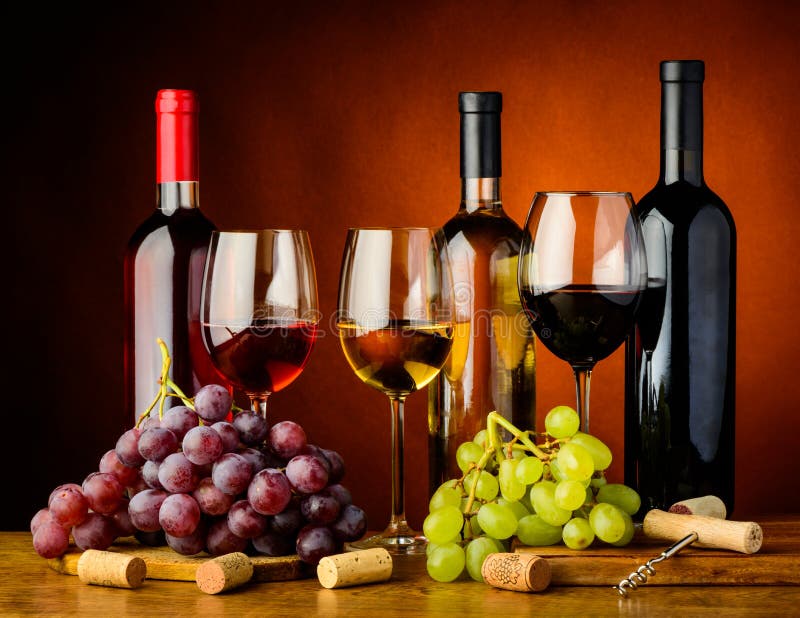 Grapes and wine stock photo Grapes and wine stock photo