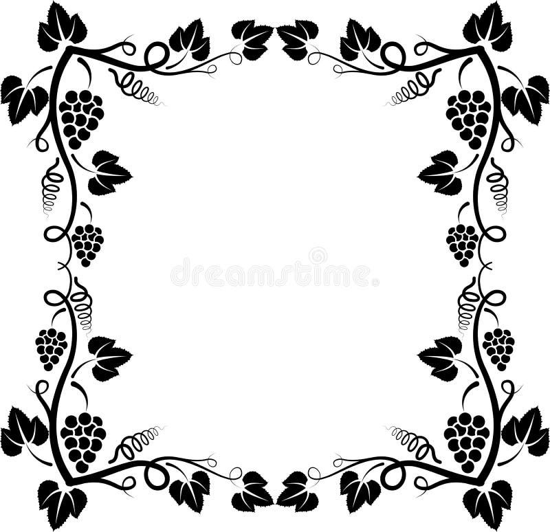 Grapevine frame royalty free illustration