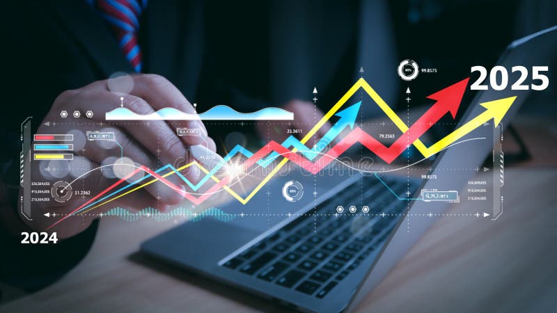 2025, Graph Analyst working with Business, Concept digital transformation technology strategy, Analytics and Data Management royalty free stock image