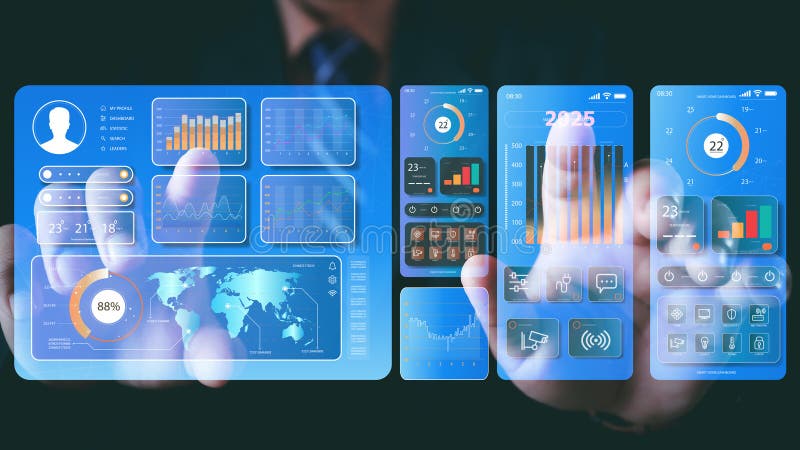 2025, Graph Analyst working with Business, Concept digital transformation technology strategy, Analytics and Data Management stock image
