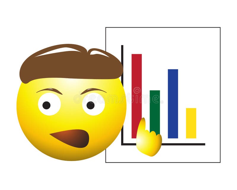 Graph Business Man Emoticon Stock Illustration Illustration of yellow