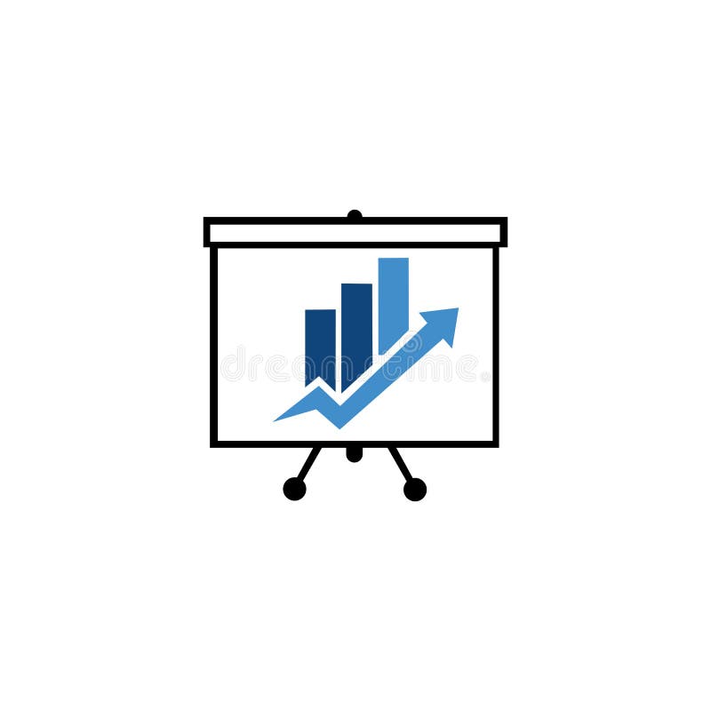 Graph Icon in trendy flat style. business graph. data growth diagram royalty free illustration