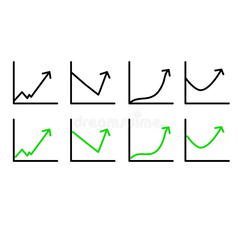 Graph Icon in trendy flat style isolated on grey background. royalty free illustration