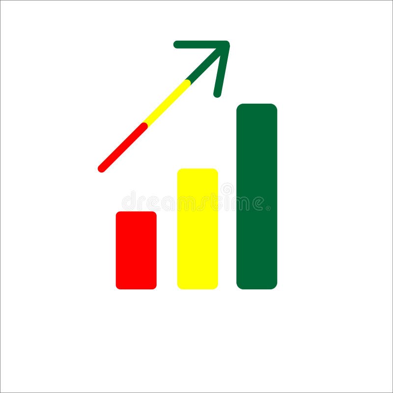 Graph Icon in trendy flat style isolated on grey background stock illustration