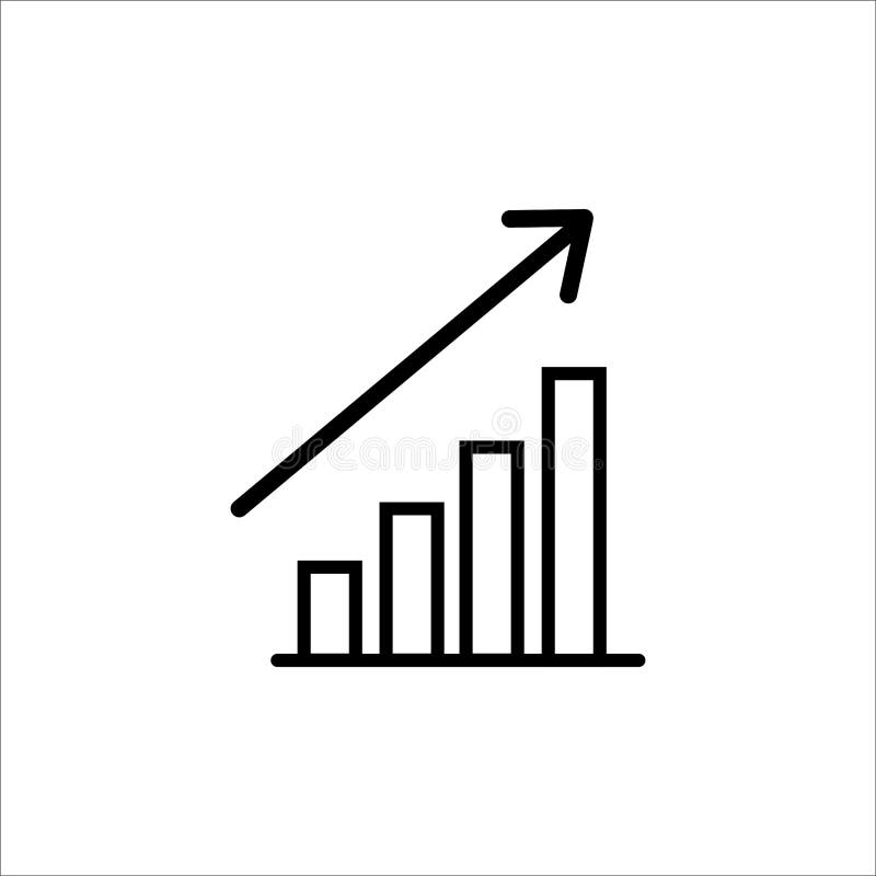 Graph Icon in trendy flat style isolated on grey background royalty free illustration