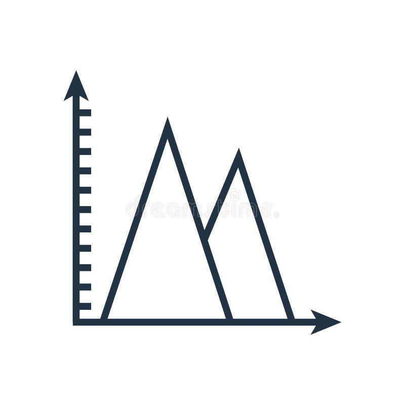 Graph Icon Vector Isolated on White Background, Graph Sign Stock Vector ...