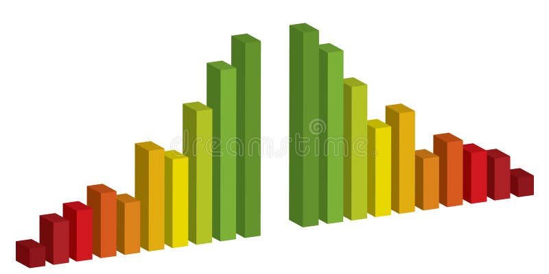 Graph isolated on white vector illustration