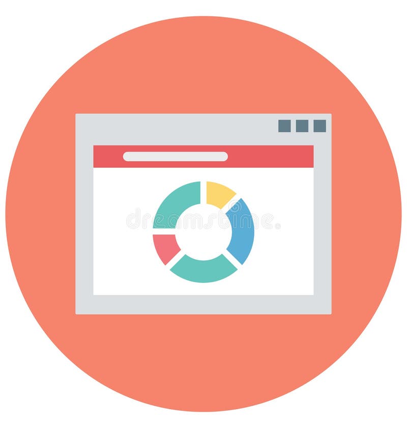 Graph Screen Isolated Vector icon that can be easily edit or modified royalty free illustration