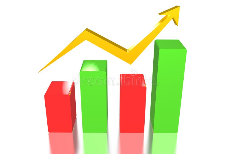 Graph Showing Up and Down of Stock Price. Stock Illustration ...