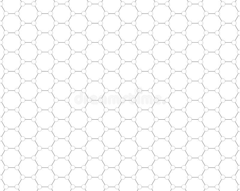 Graphene molecular structure isolated on white vector illustration