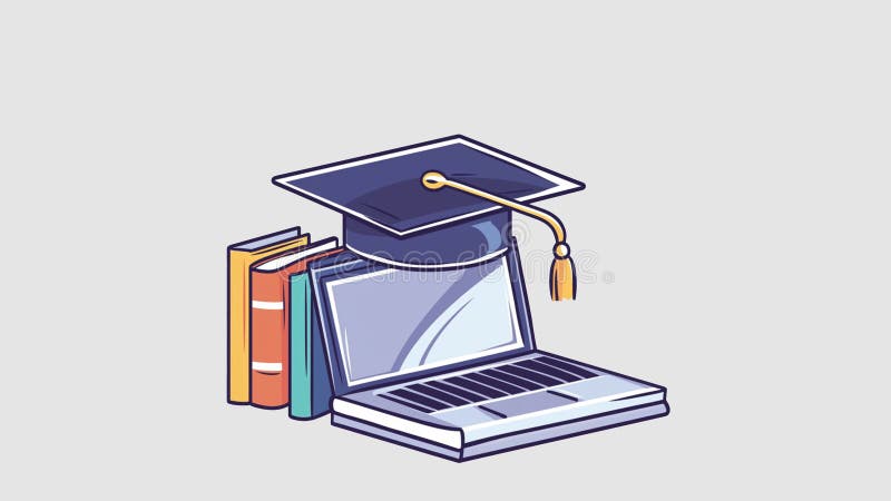 Graphic animation on the theme of education. Alpha channel. Transparent background motion design royalty free illustration