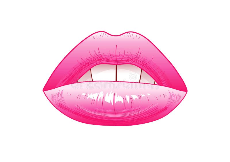 Lips with Snake Tounge stock vector. Illustration of love 46916205