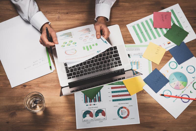 Graphic of business financial data analysis chart royalty free stock photo