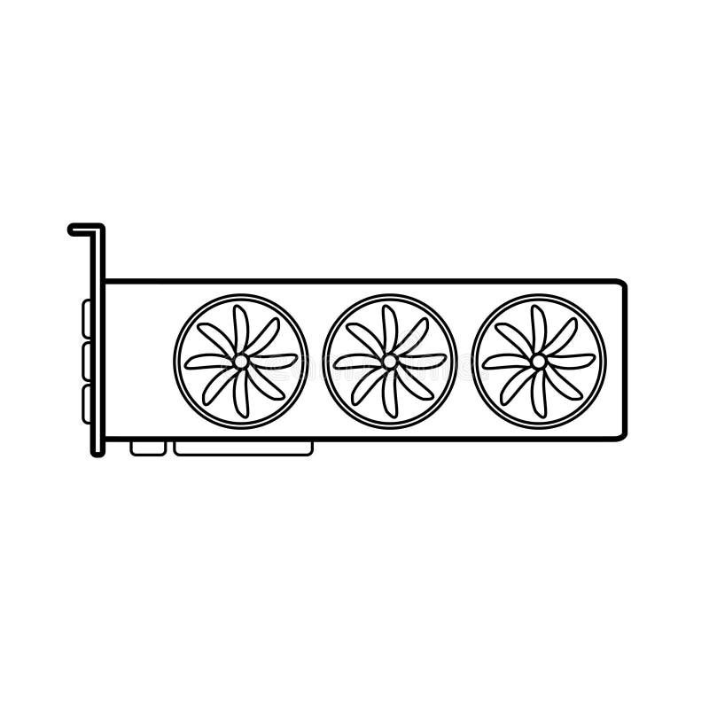 Graphic card icon stock vector. Illustration of white 271388232