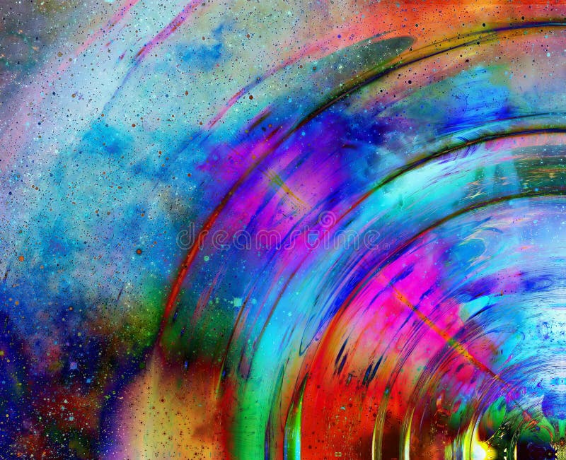 Graphic concept of music in space, cosmic sound waves, computer design, music concept. vector illustration