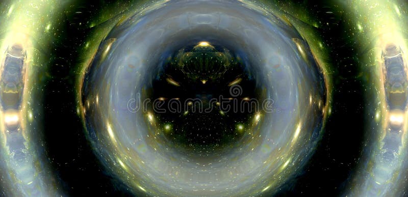 Graphic concept of music in space, cosmic sound waves, computer design, music concept. royalty free illustration