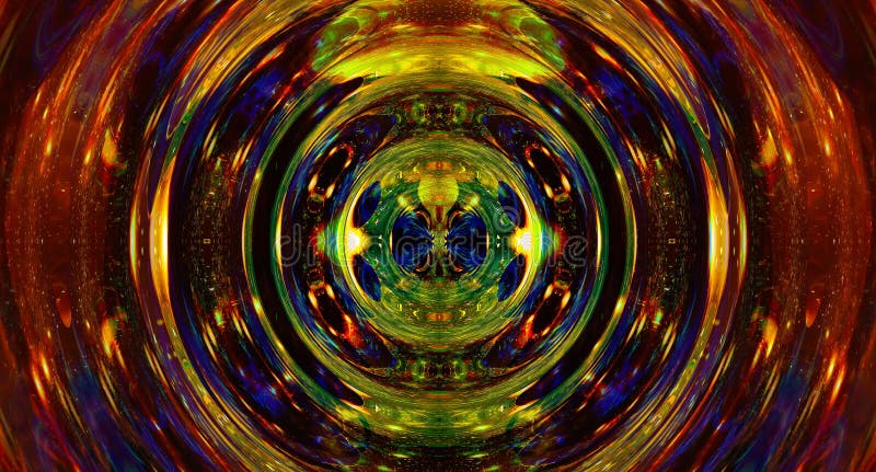 Graphic concept of music in space, cosmic sound waves, computer design, music concept. stock illustration