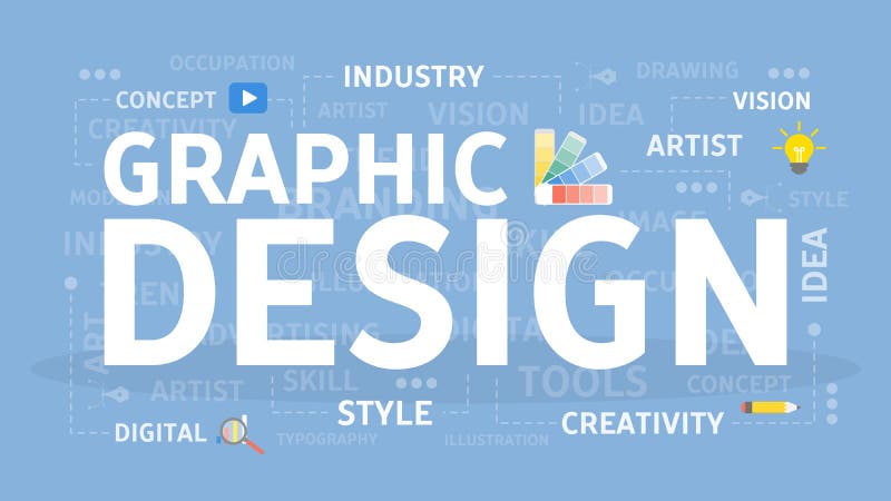 Graphic design concept. stock vector. Illustration of designer - 114077412
