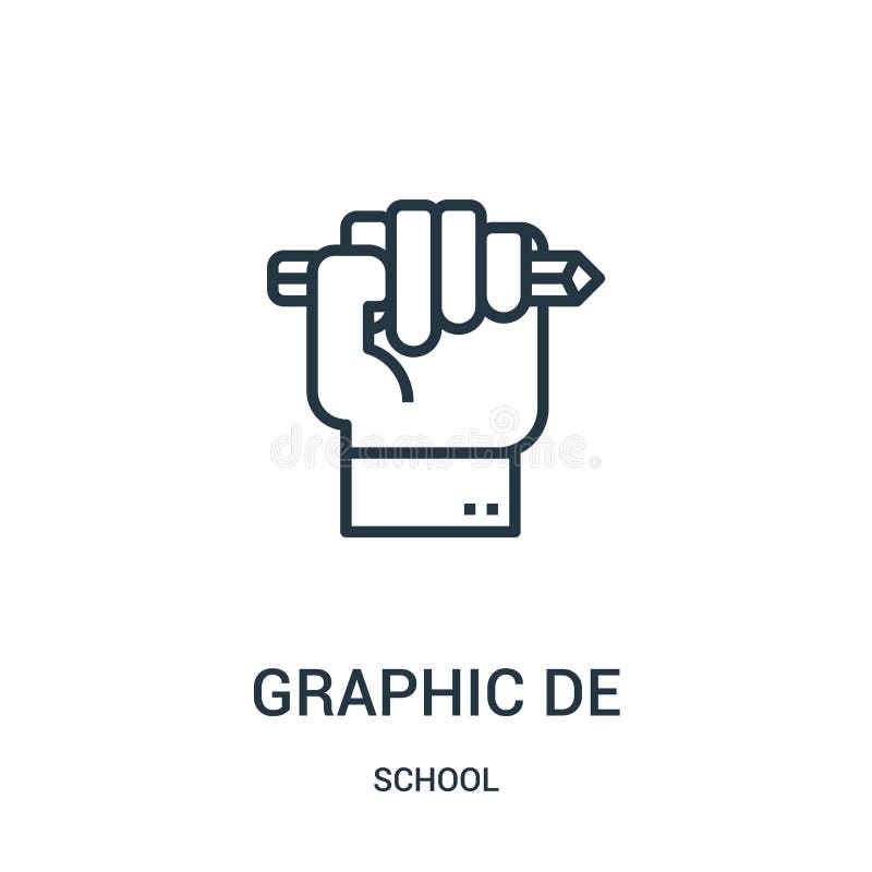 Graphic design icon vector from school collection. Thin line graphic design outline icon vector illustration. Linear symbol for royalty free illustration