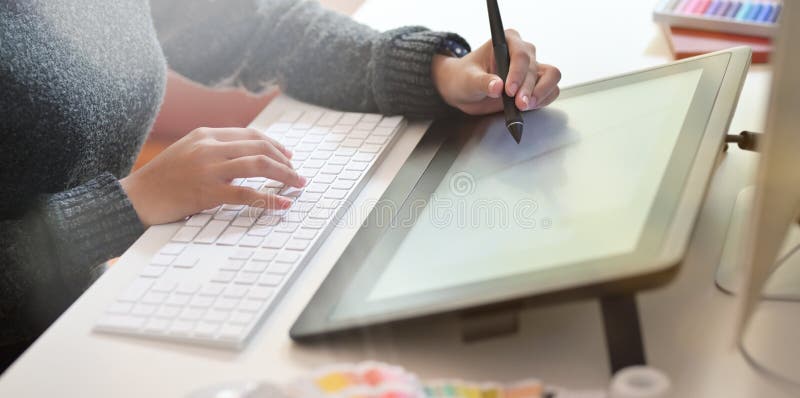 Graphic Designer at work royalty free stock photography Graphic Designer at work royalty free stock photography
