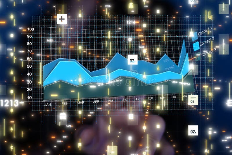A Graphic Detail Stock Exchange Market Indicators Stock Image Image