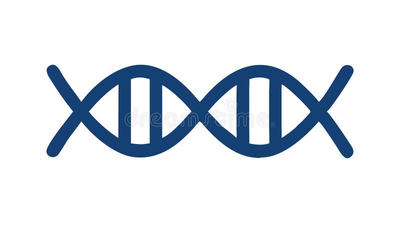 Graphic of a DNA double helix, symbolizing genetics and identity , vector design Generative AI stock illustration