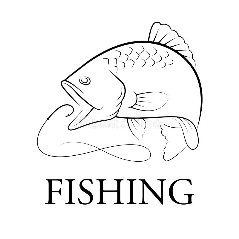 Graphic fishing, vector stock vector. Illustration of line 96061870