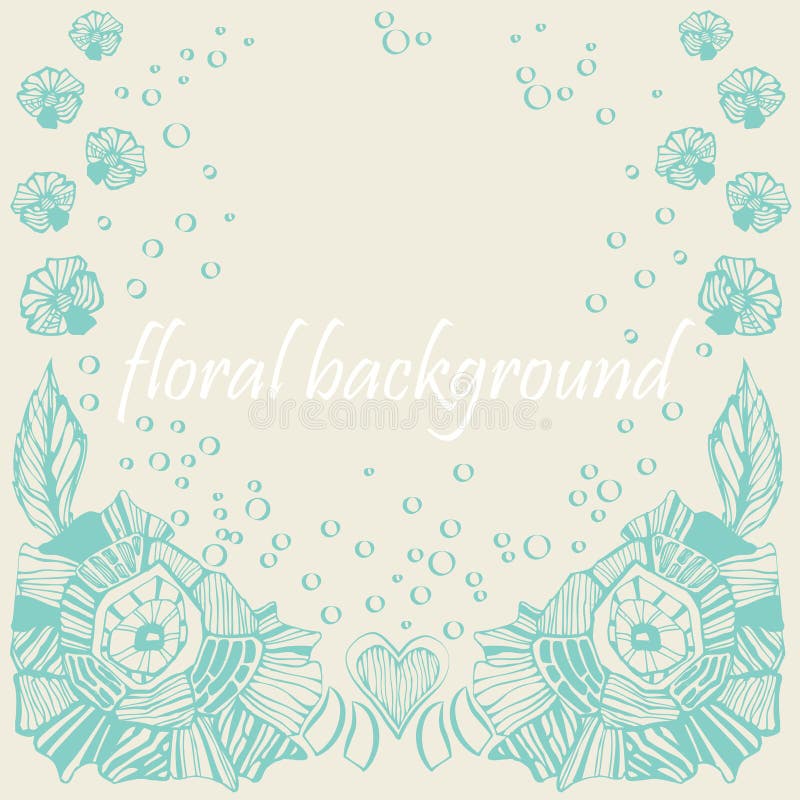 Graphic Floral Border Seamless Vector Background Stock Vector