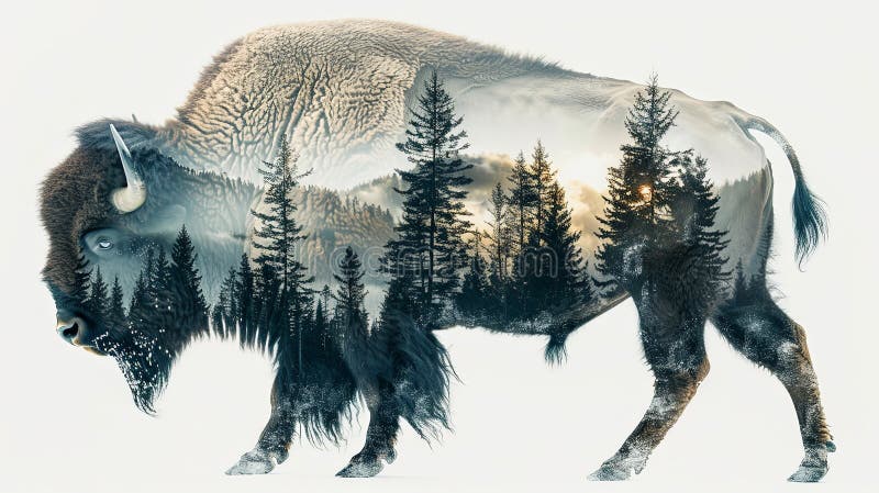 Gráfico ilustraciones diseno de diente silueta dos veces exposición rocoso montana a abeto Bosque cubrir en blanco.