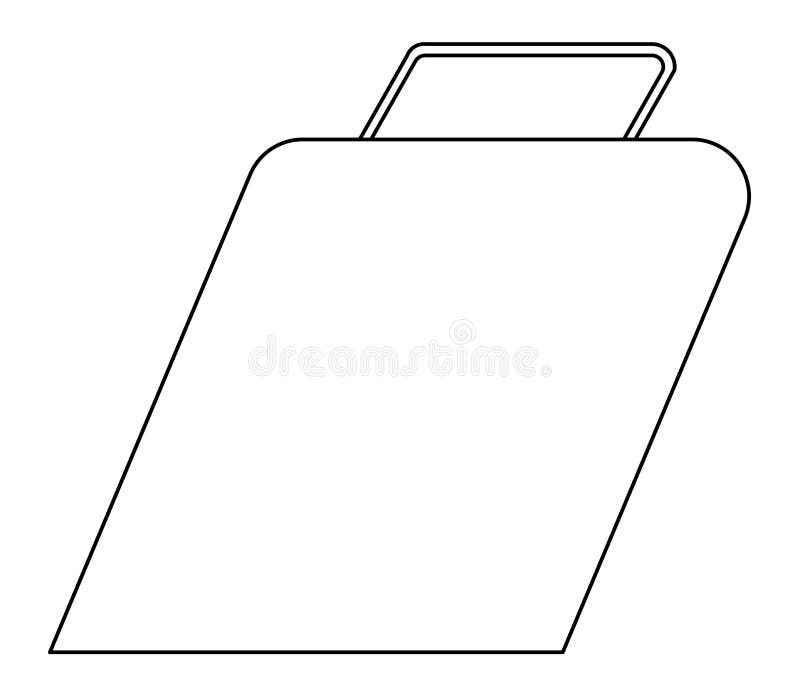 Graphic Illustration of a Shopping Bag in Black and White. Stock