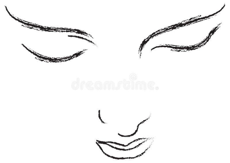 Graphic image of a woman s face