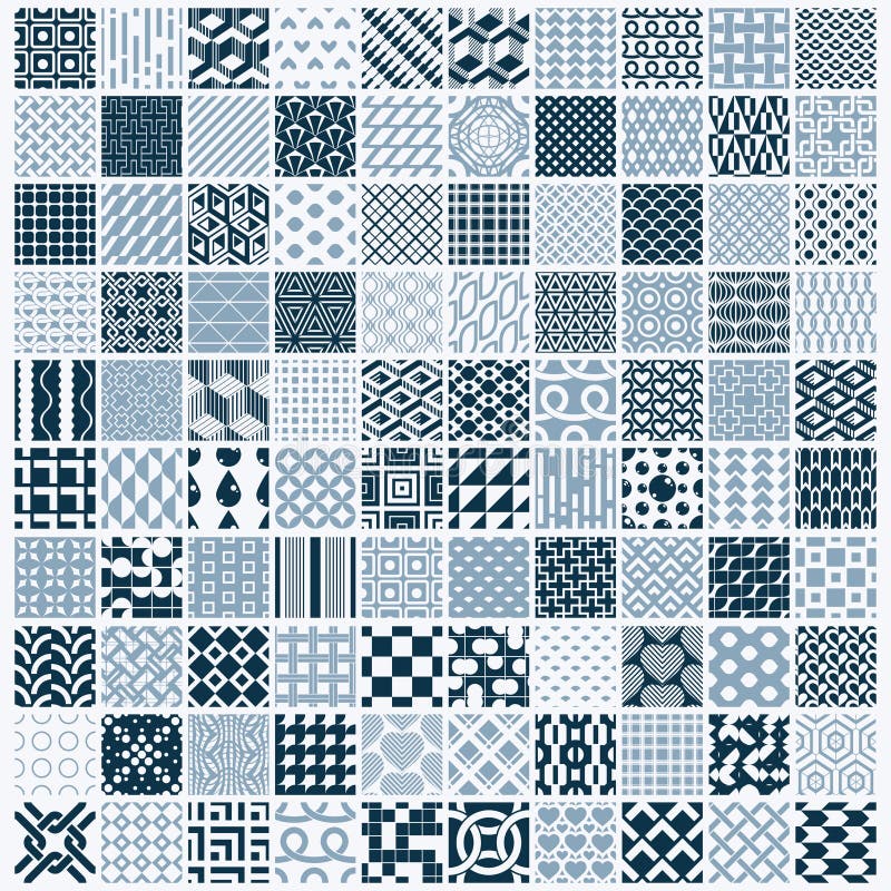 Premium Vector  Graphic ornamental tiles collection, set of monochrome  vector repeated patterns. vintage art abstract textures can be used as  wallpapers.
