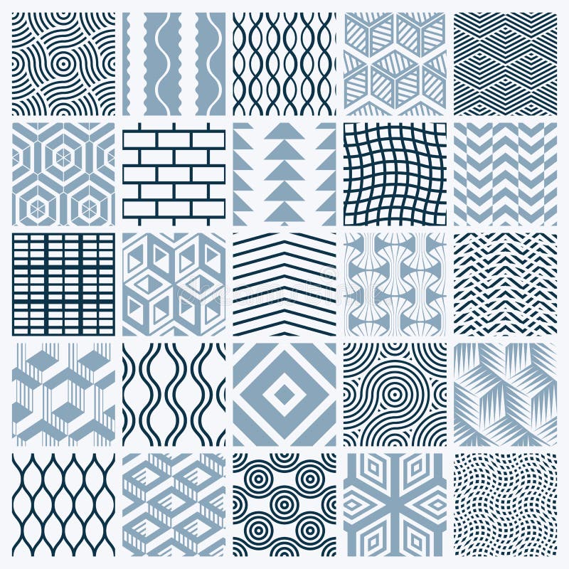 Graphic Ornamental Tiles Collection Stock Vector Illustration Of