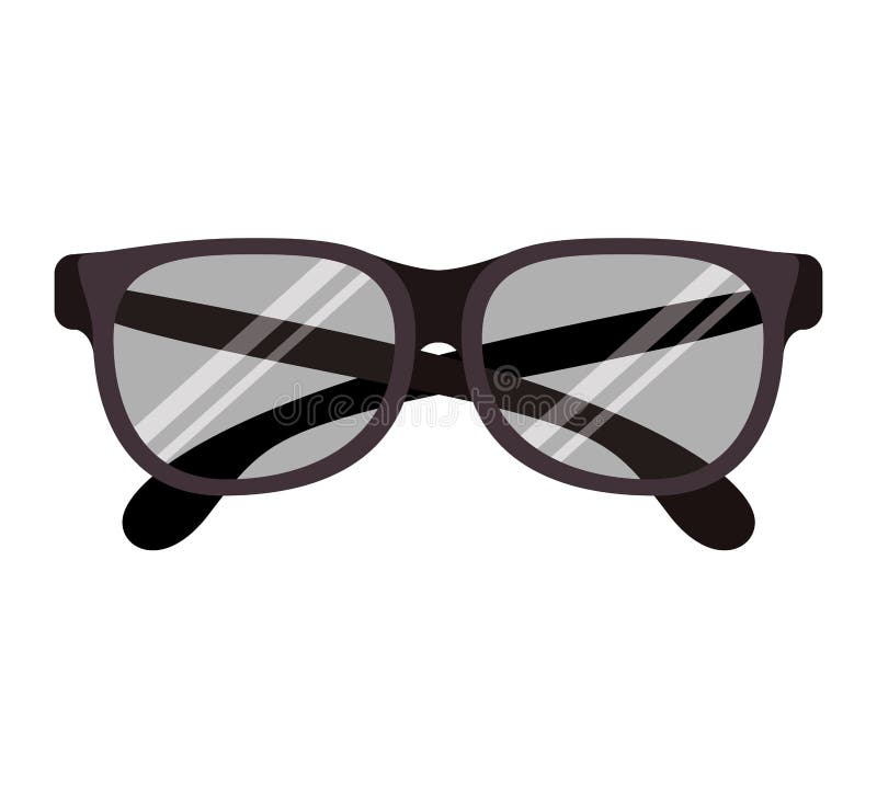 Graphic with Oval Glasses Lens Stock Vector Illustration of girl