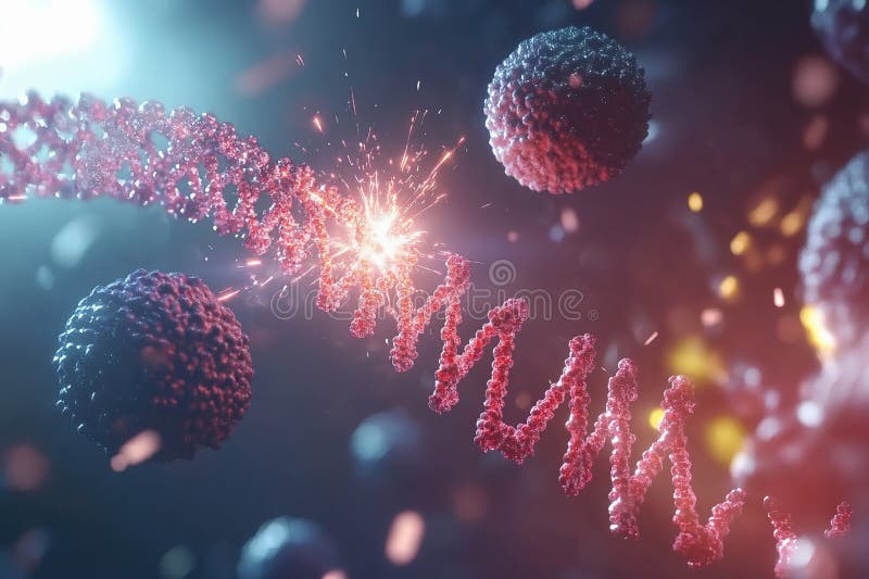Graphic representation of CRISPR Cas9 gene editing illustrating DNA strand manipulation. Code division stock images, royalty-free photos and pictures
