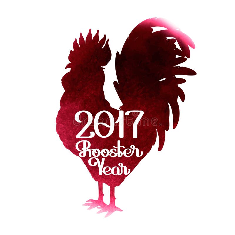 Graphic rooster silhouette. 