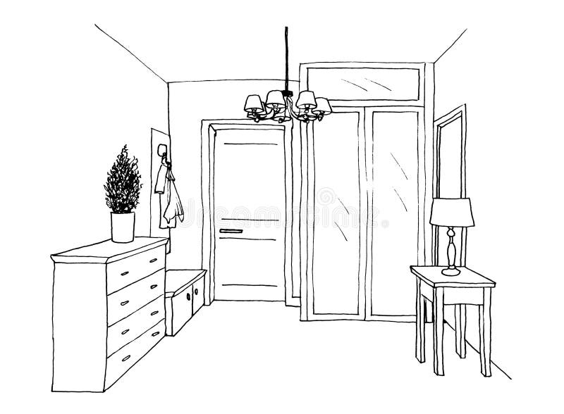 Entrance Hall House Stock Illustrations – 7,826 Entrance Hall House