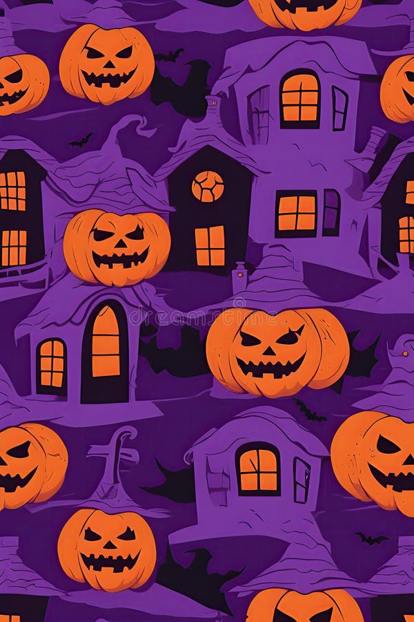 A Design Style Halloween Haunted House Pumpkin Stock Illustration a-design-style-halloween-haunted-house-pumpkin-stock-illustration