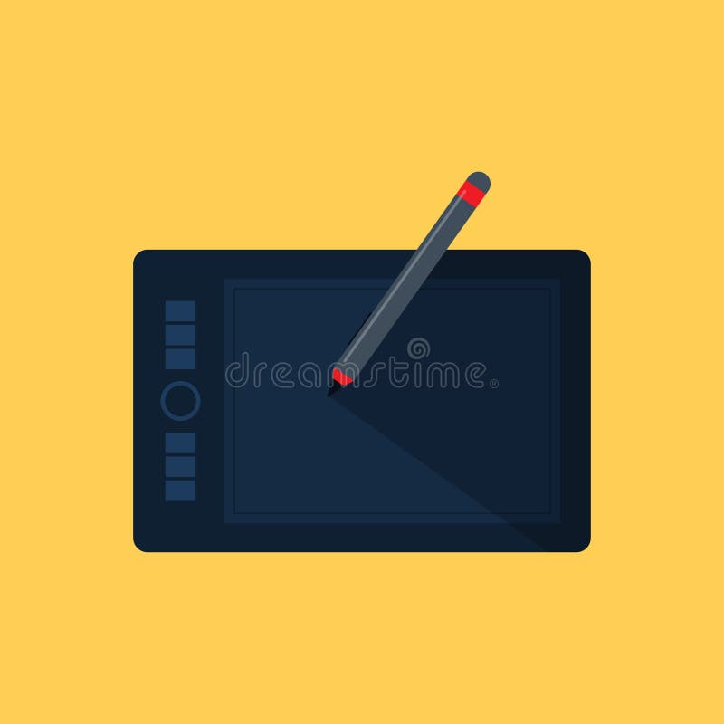 Graphic Tablet Vector Icon stock vector. Illustration of board 106323413