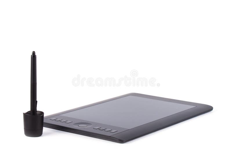 Graphic Tablet with Pen for Illustrators and Designers Stock Photo