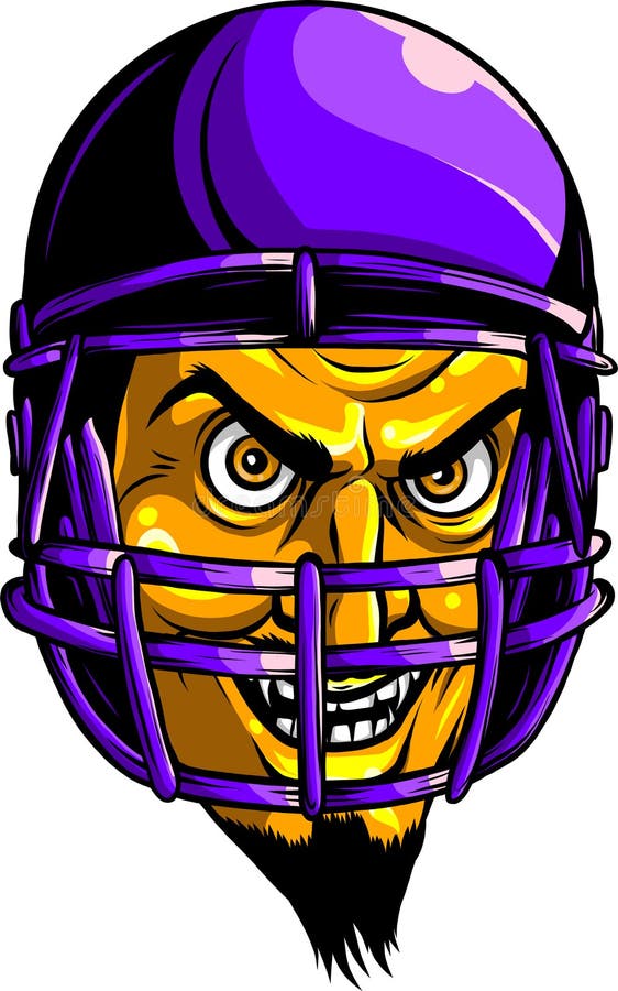 Demon Football Mascot - Vector Clipart Demon