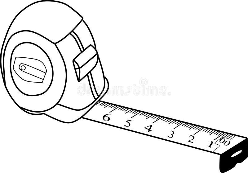 Graphical Image of a Measuring Tape Stock Illustration - Illustration ...