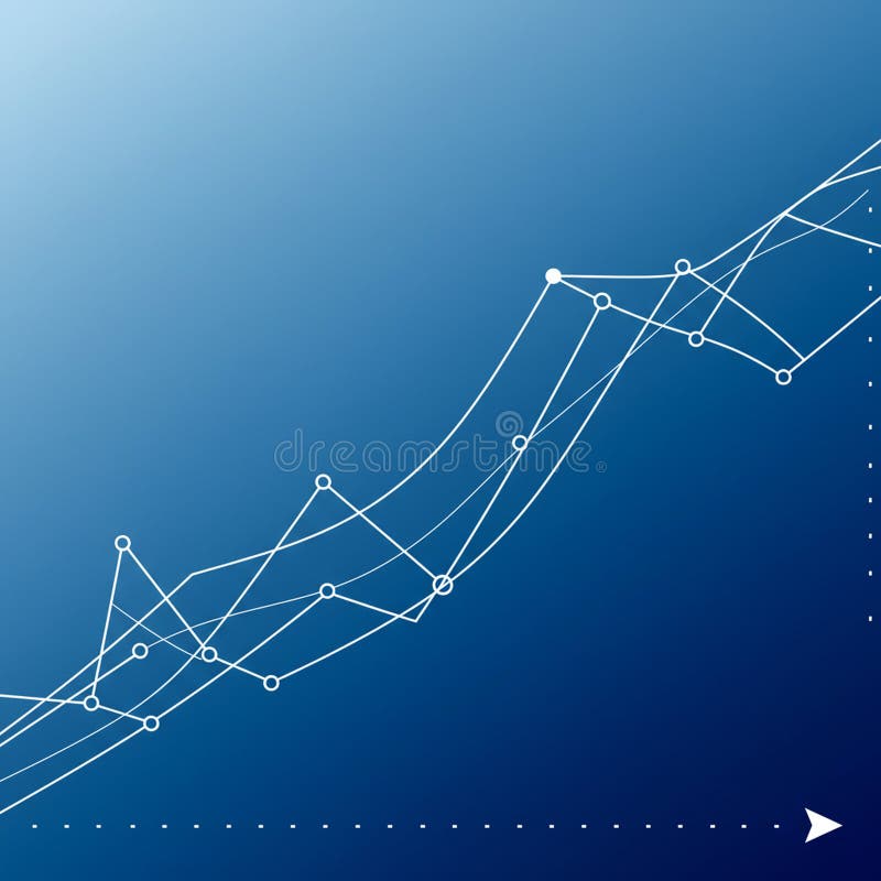 Graphical representation with a gradient blue background transitioning from light to royalty free illustration