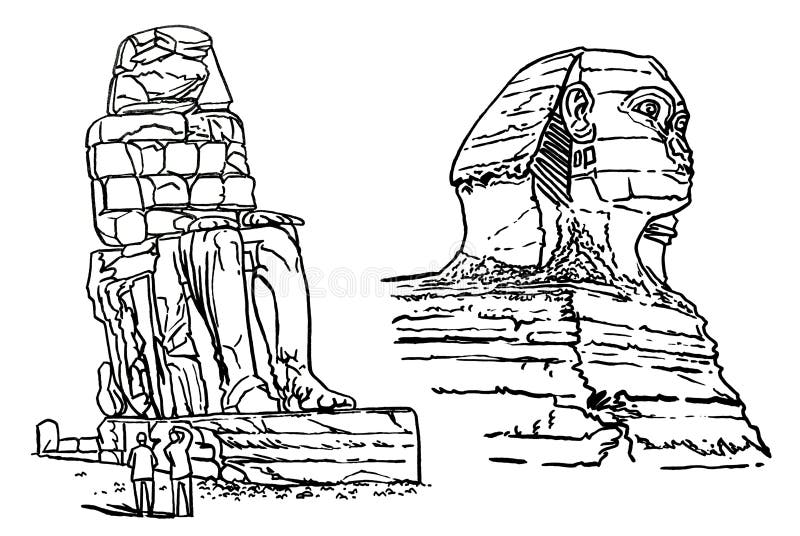 Egyptian Set Statues Stock Illustrations 54 Egyptian Set Statues