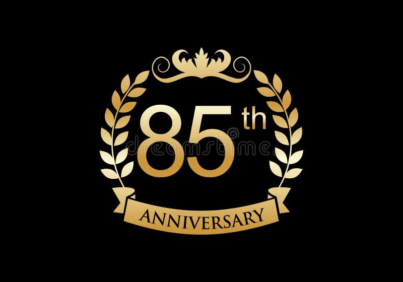 85th, anniversary celebration luxury logo royalty free illustration 85th, anniversary celebration luxury logo royalty free illustration