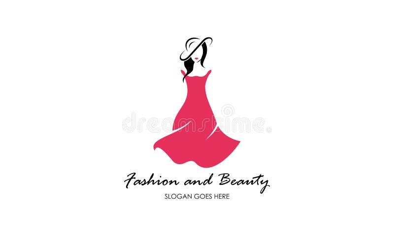 Fashion and dress design logo Royalty Free Vector Image