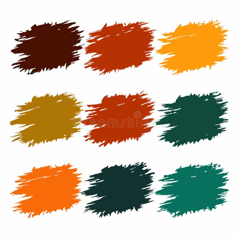 Graphics of spots of various shapes and sizes on an isolated background vector illustration