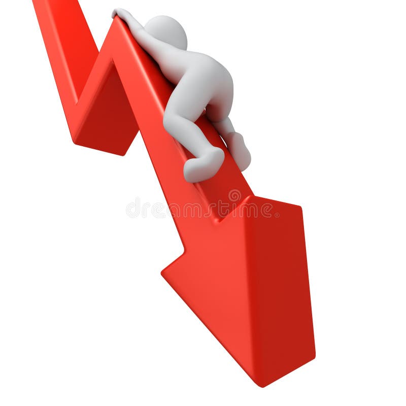 Graphique vers le bas illustration stock Graphique vers le bas illustration stock